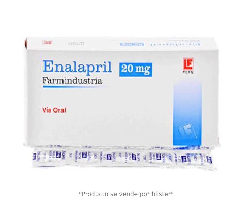 FARMACIA UNIVERSAL - Enalapril 20 mg x 10 Tabletas