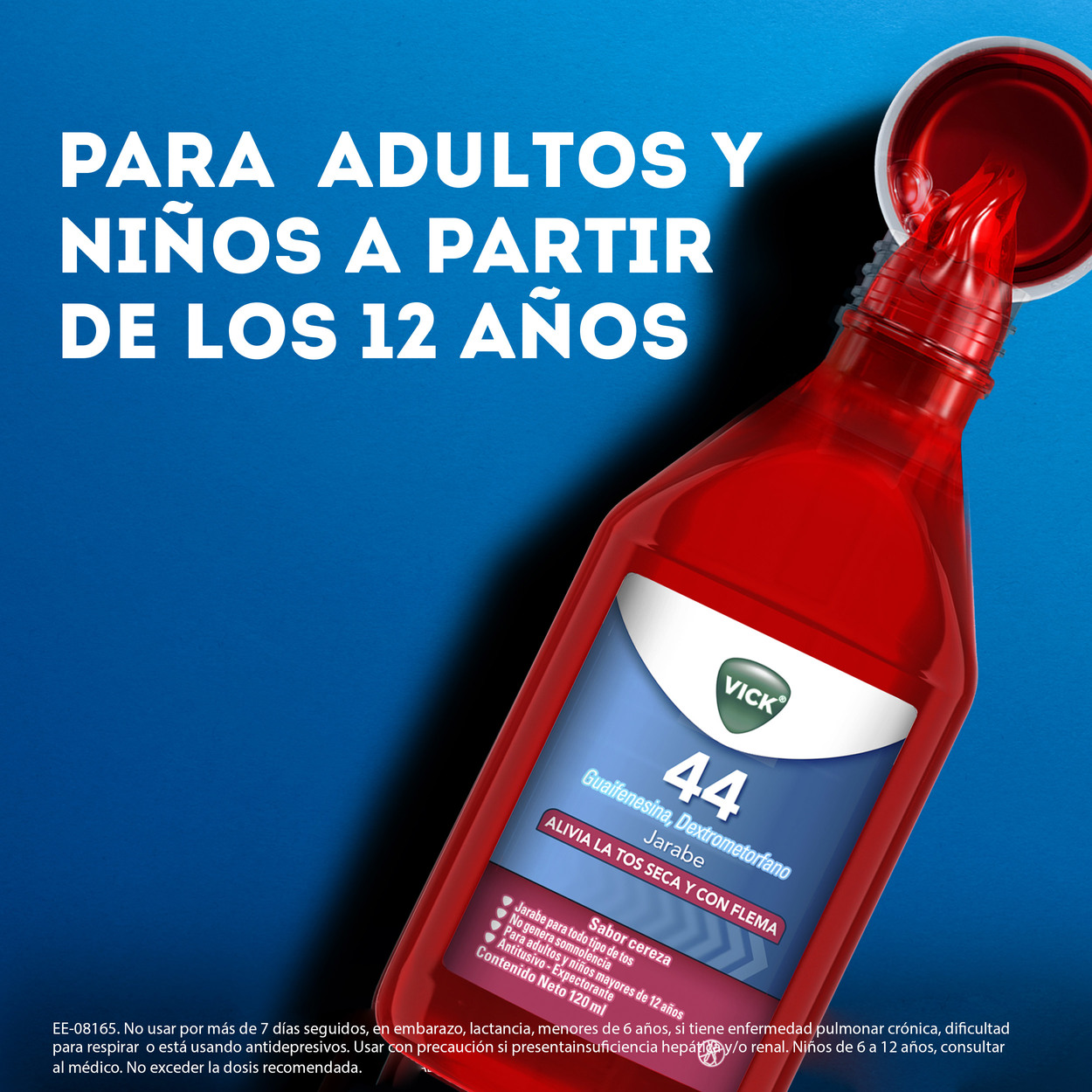 Jarabe 44 alivio de la tos seca y con flemas│Vick Perú