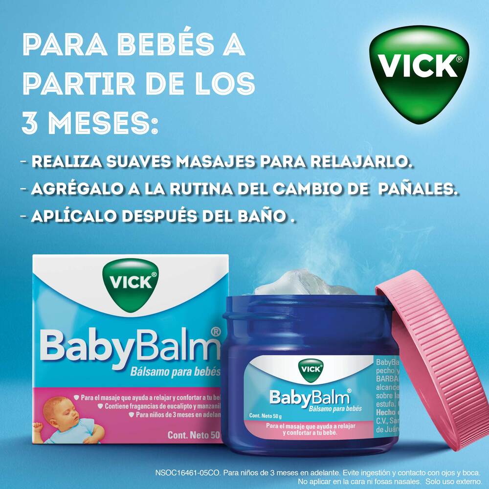 FARMACIA UNIVERSAL - Vick BabyBalm Bálsamo Relajante Para Bebés 50 g