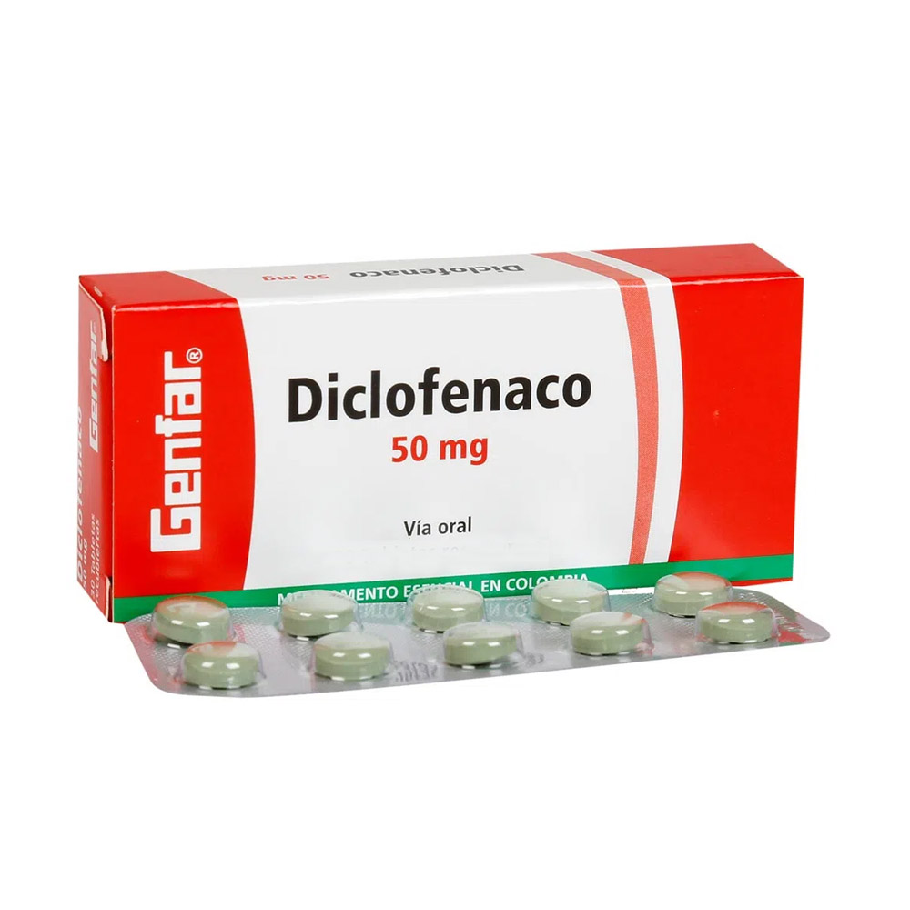 Diclofenaco 50 mg Genfar x 30 Tabletas