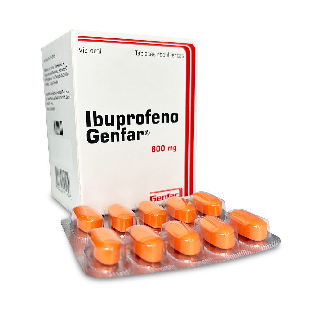 Genfar Ibuprofeno 800 mg x 10 Tabletas