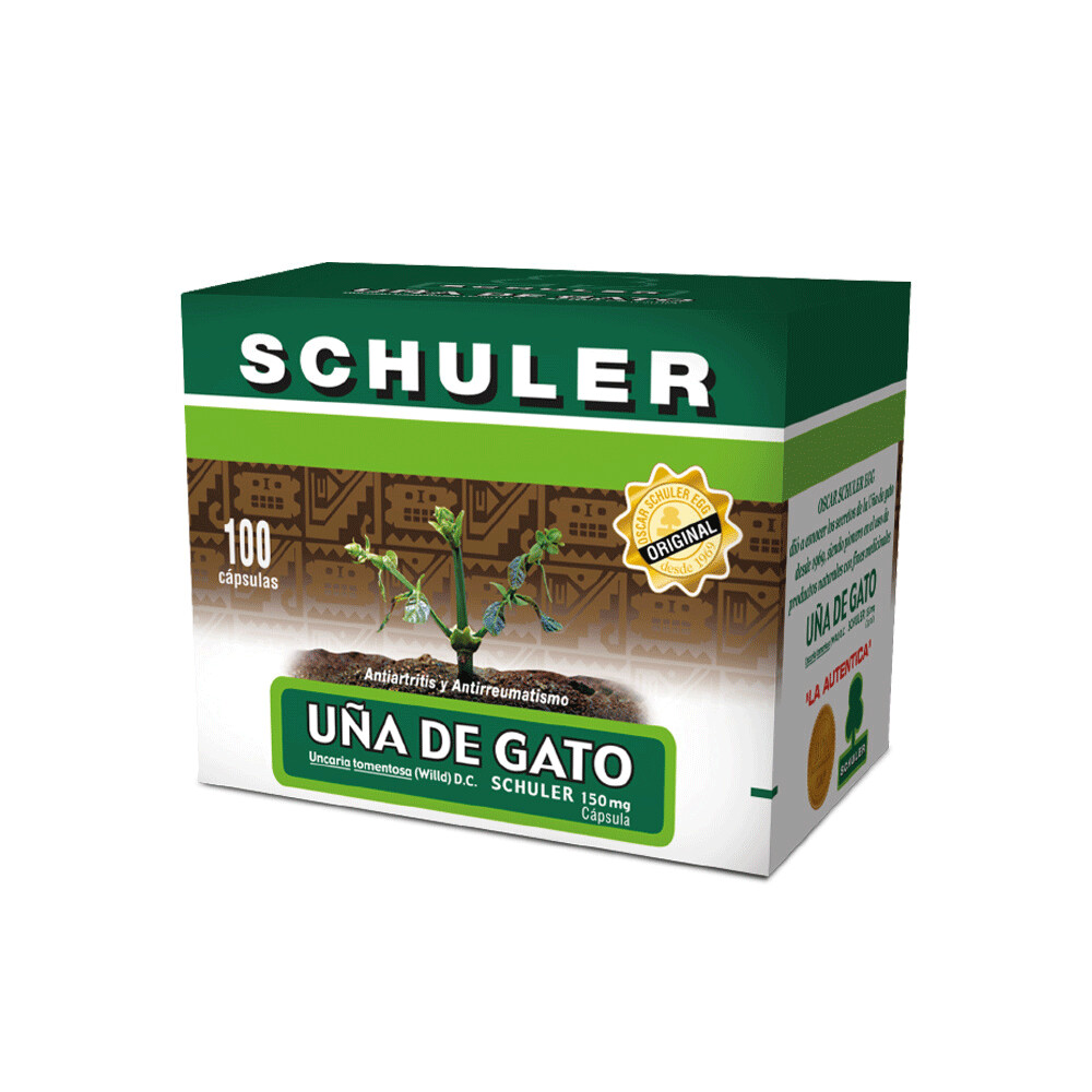 Schuler Uña de Gato 150 mg x 100 Cápsulas xx