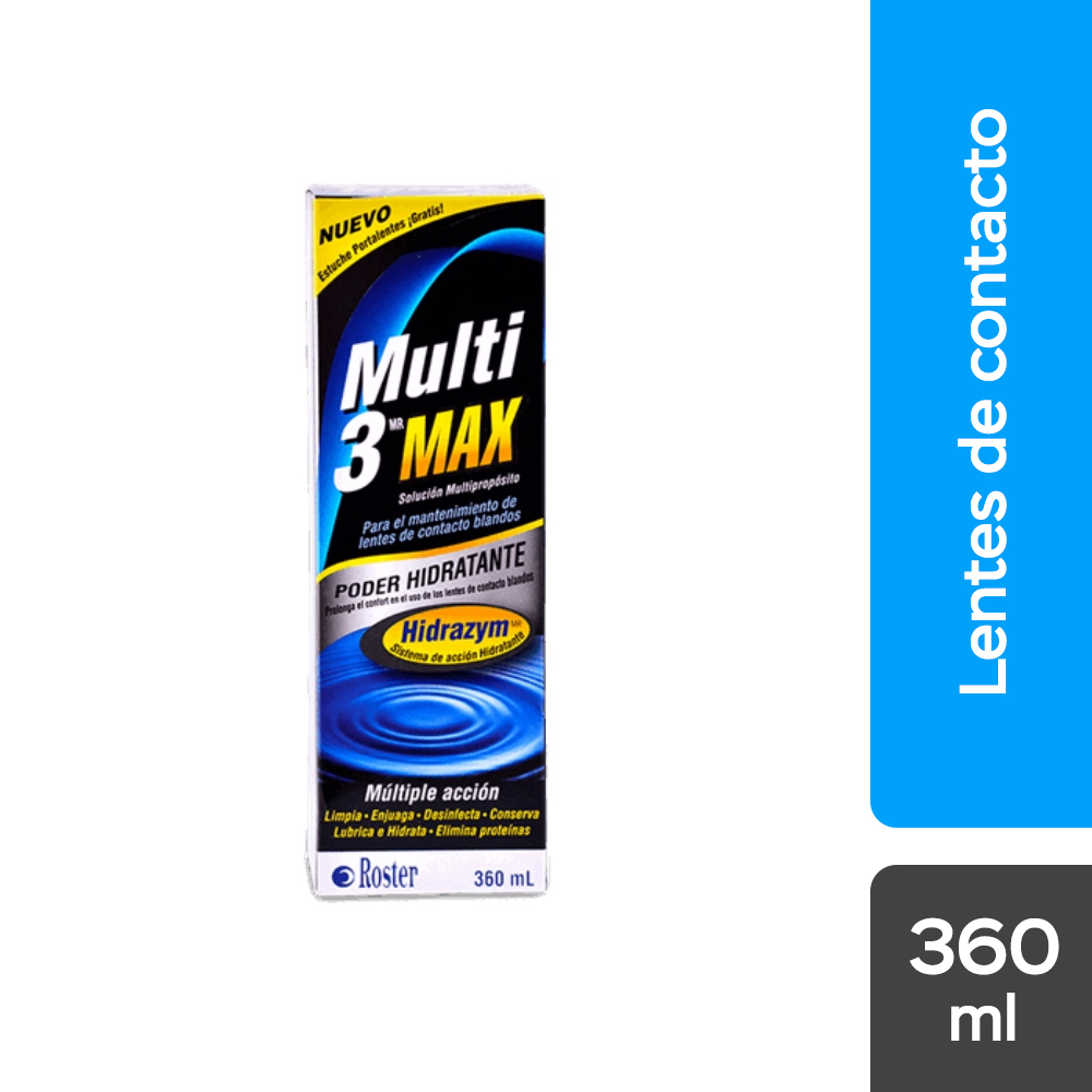 Solución para Lentes de Contacto Multi 3 Max Multipropósito x 360 ml