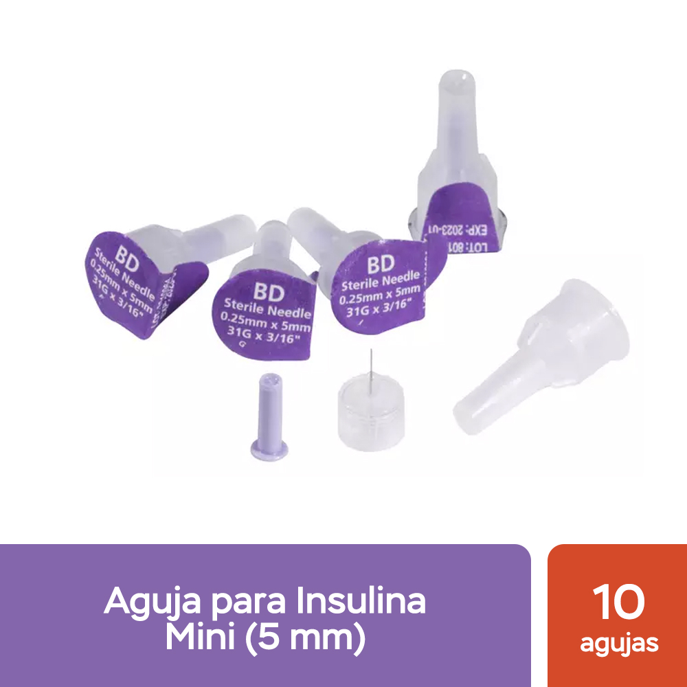 BD Aguja para Lapicero de Insulina Mini (31 x 5mm) x 10 Agujas