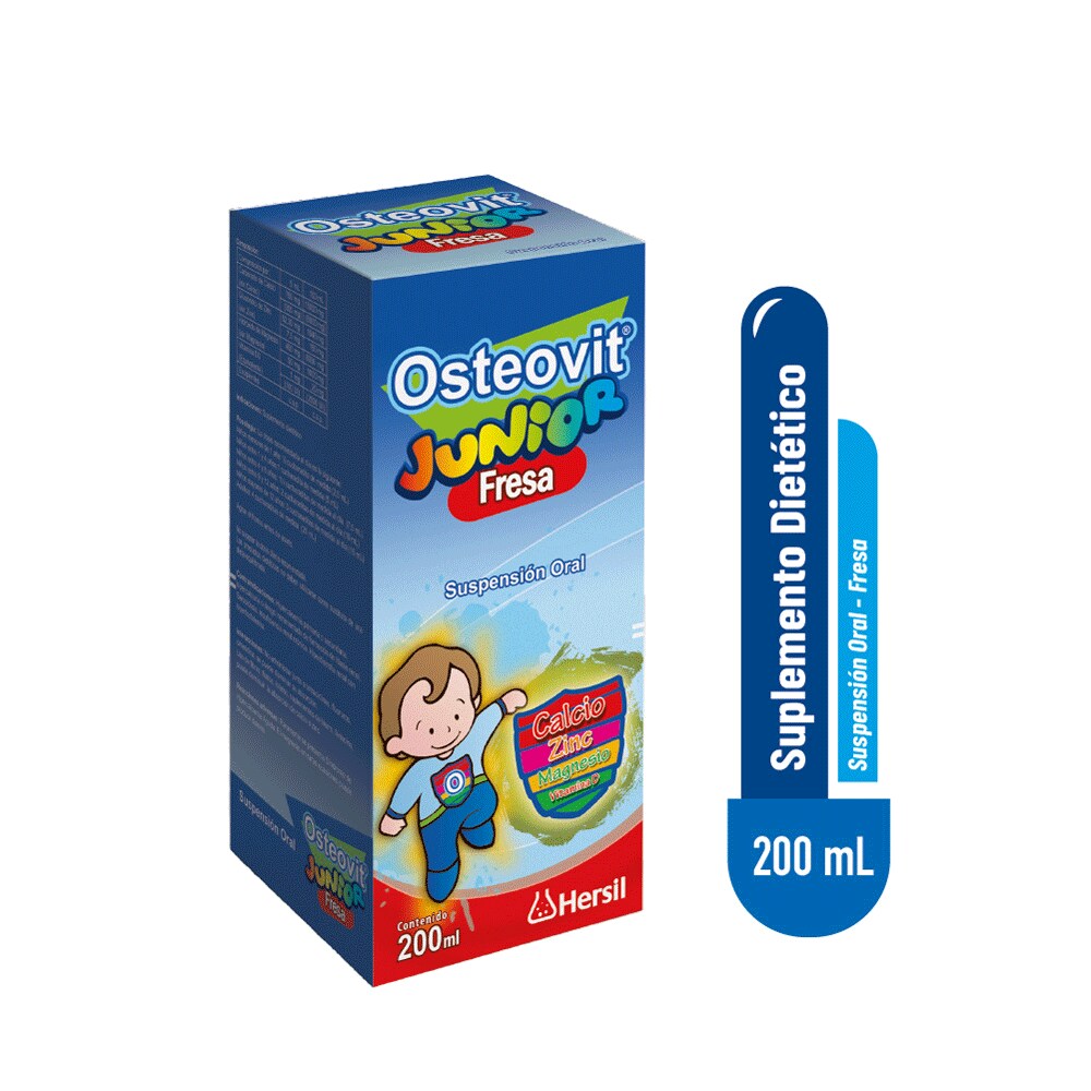 Osteovit Junior Suspensión Oral Sabor Fresa x 180 ml