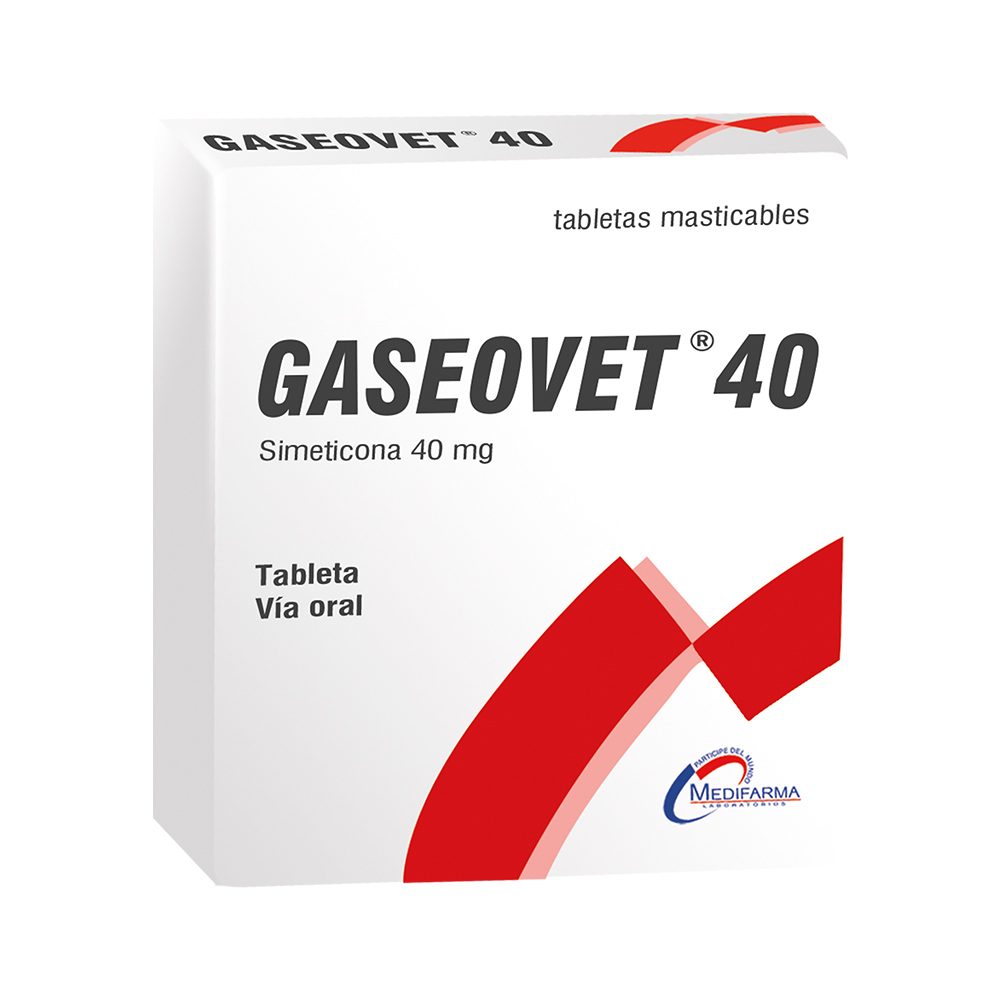 Gaseovet 40 mg x 10 Tabletas Masticables xx