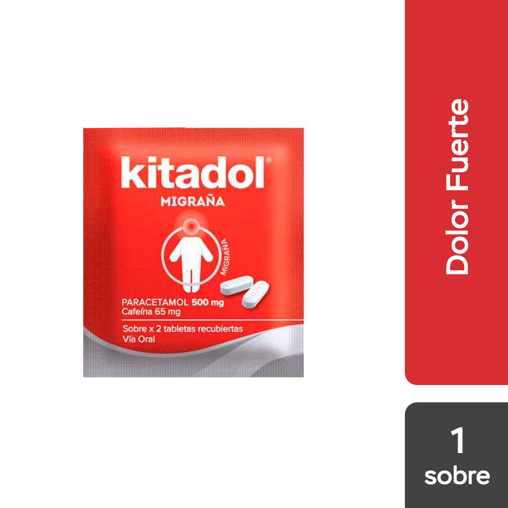Kitadol Migraña x 1 Sobre  (Cada sobre contiene 2 Tabletas)