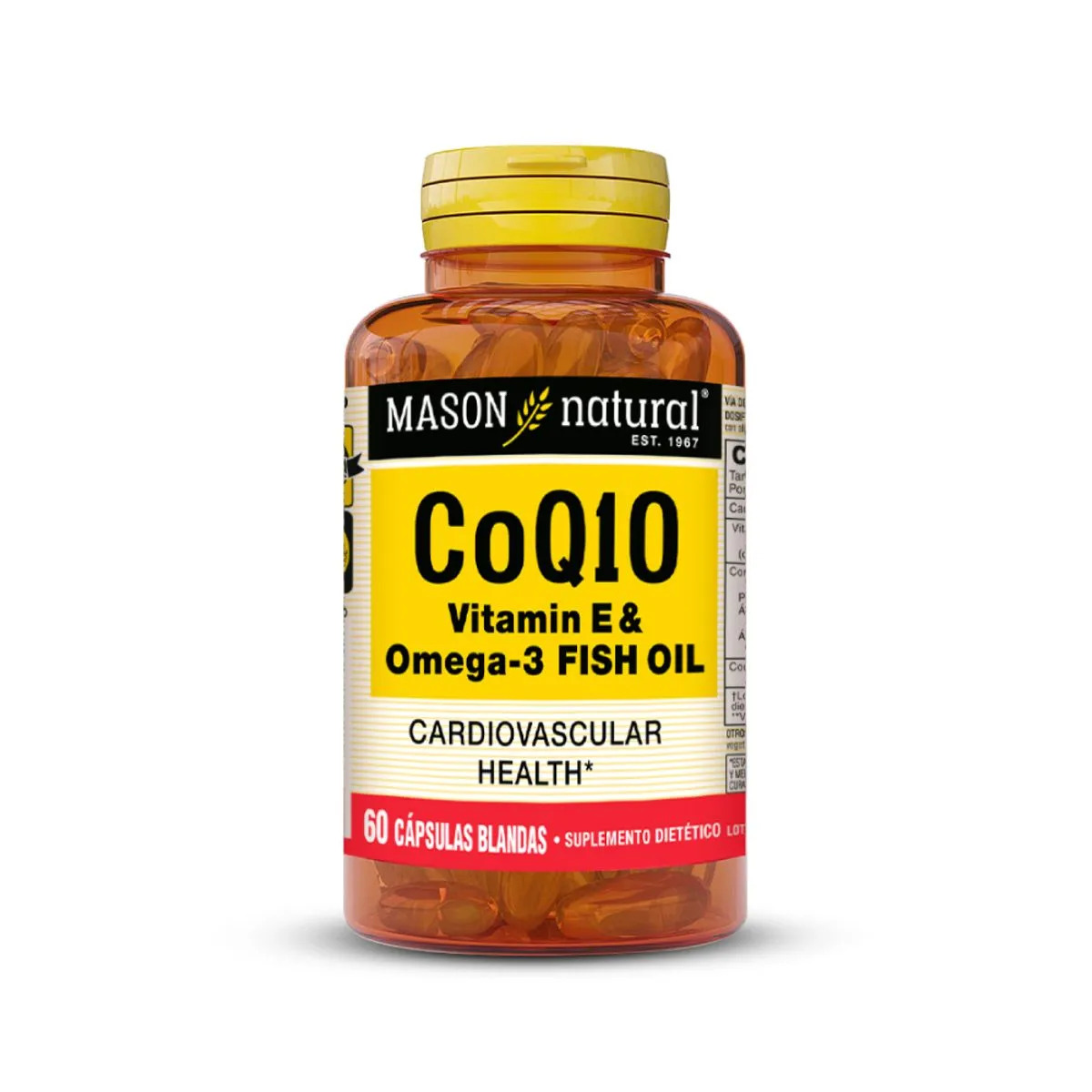 Mason CoQ10 Vitamina E & Omega 3 Fish Oil x 60 Cápsulas