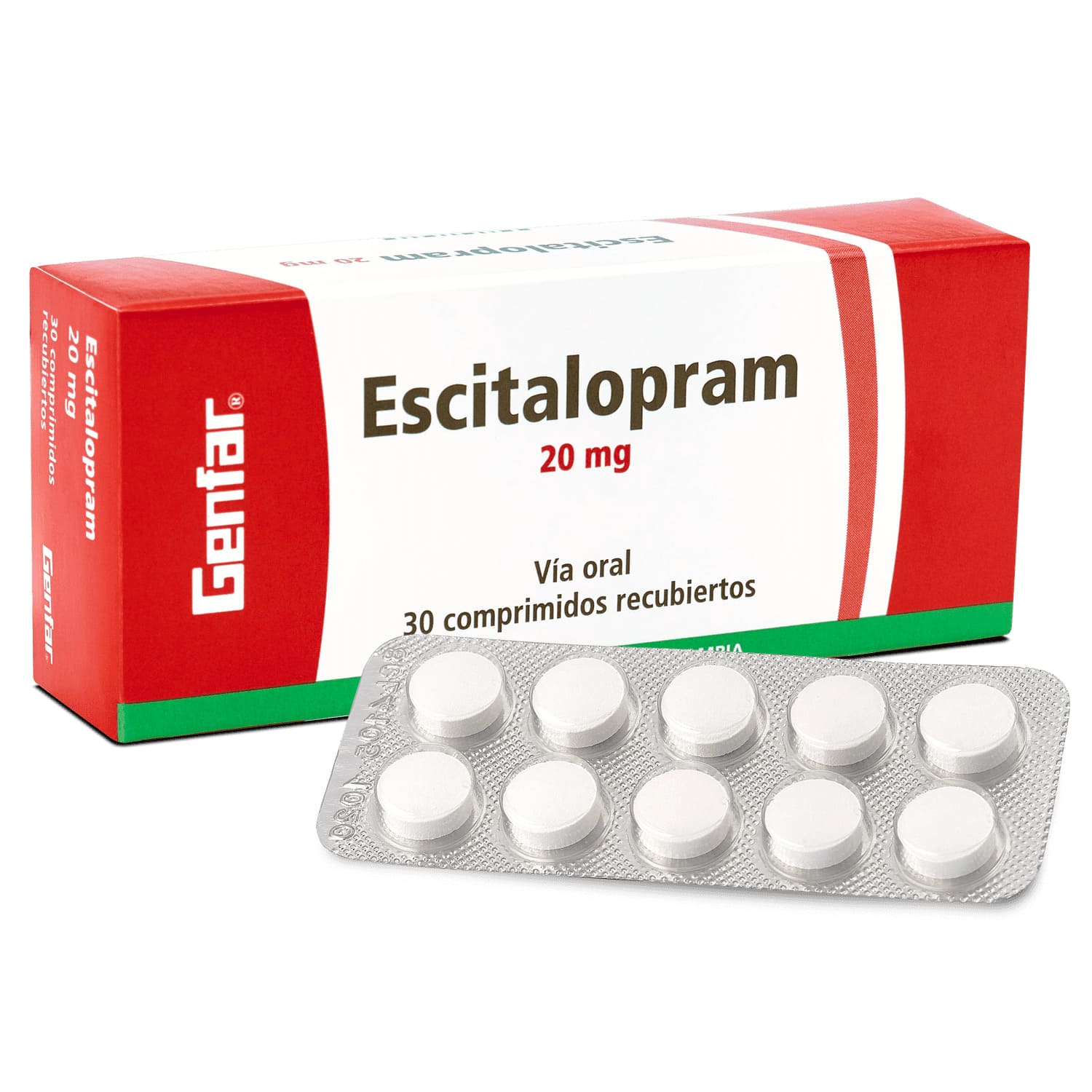 Farmacia Universal Escitalopram 20 Mg X 30 Comprimidos