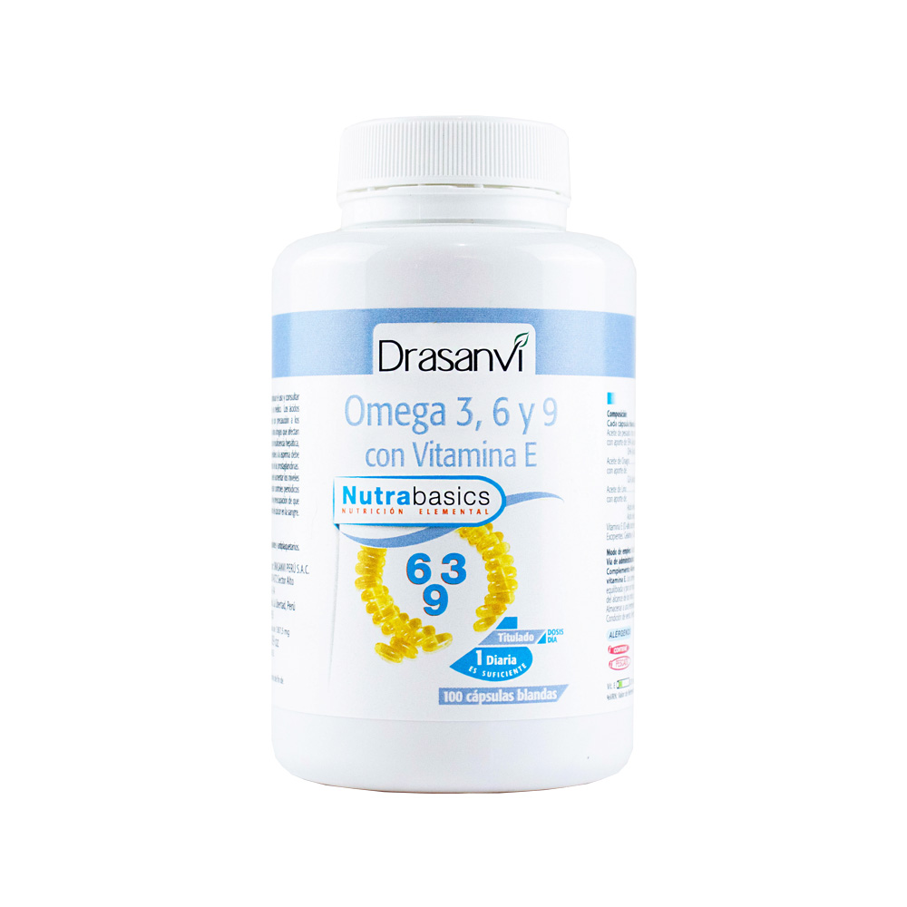 Drasanvi Omega 3, 6 y 9 con Vitamina E x 100 Cápsulas