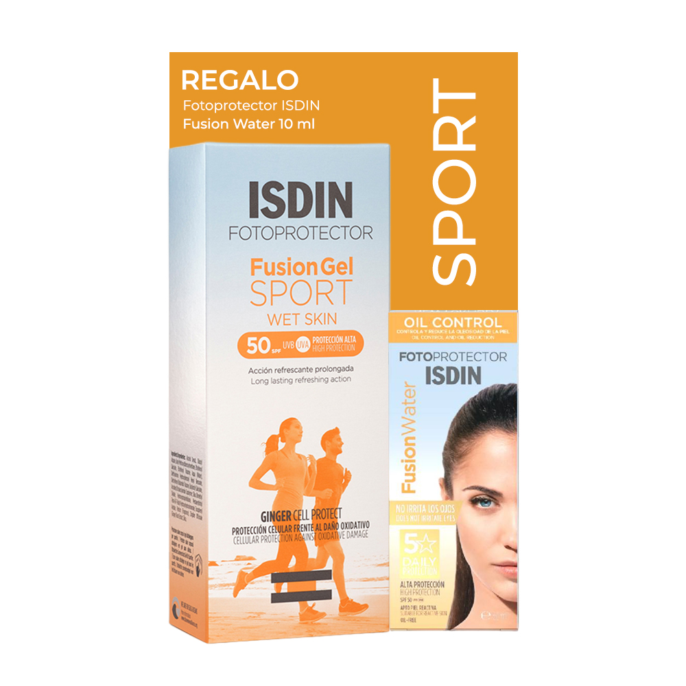 Isdin fotoprotector pack sport + fusion water spf50+