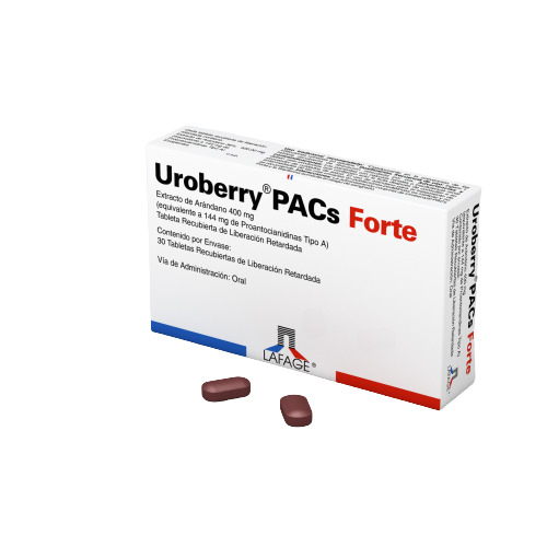 Uroberry PACs Forte 400 mg x 30 Tabletas xx