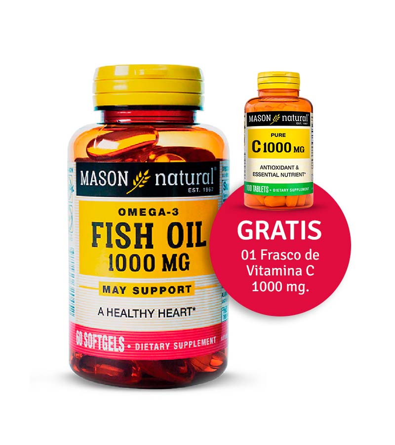 Omega 3 Fish Oil Mason 1000 mg x 60 Cápsulas Blandas